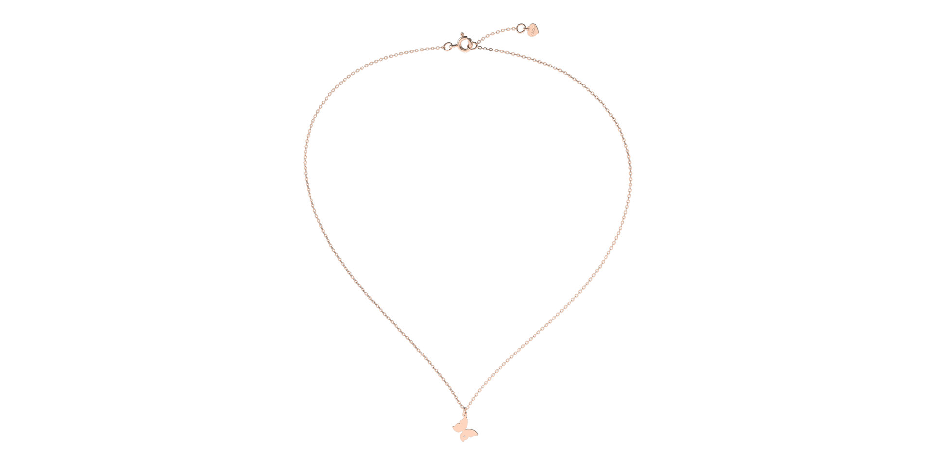 Náhrdelník s diamantem Lovely Butterfly