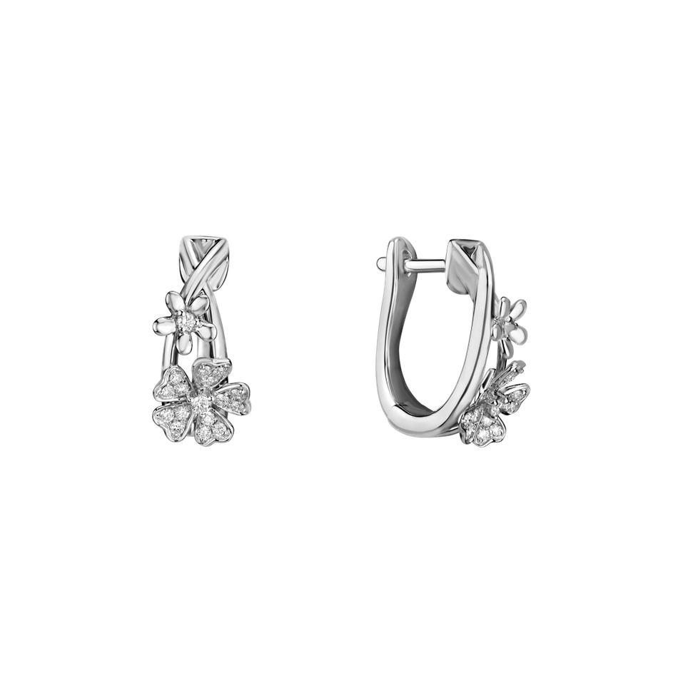 Náušnice s diamanty Floral Beauty