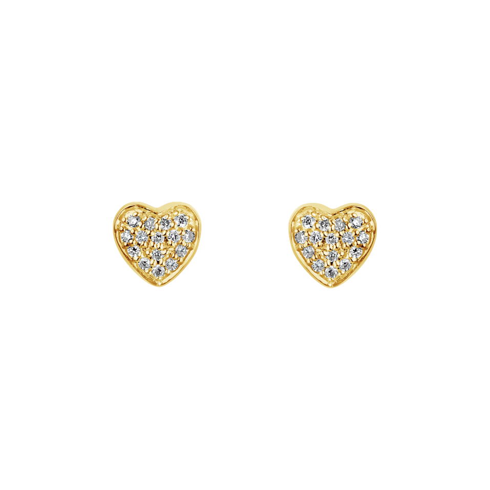 Náušnice s diamanty Amazing Heart