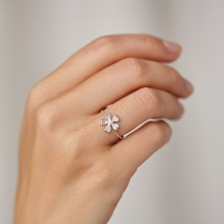 Prsten s diamanty Sparkling Flower
